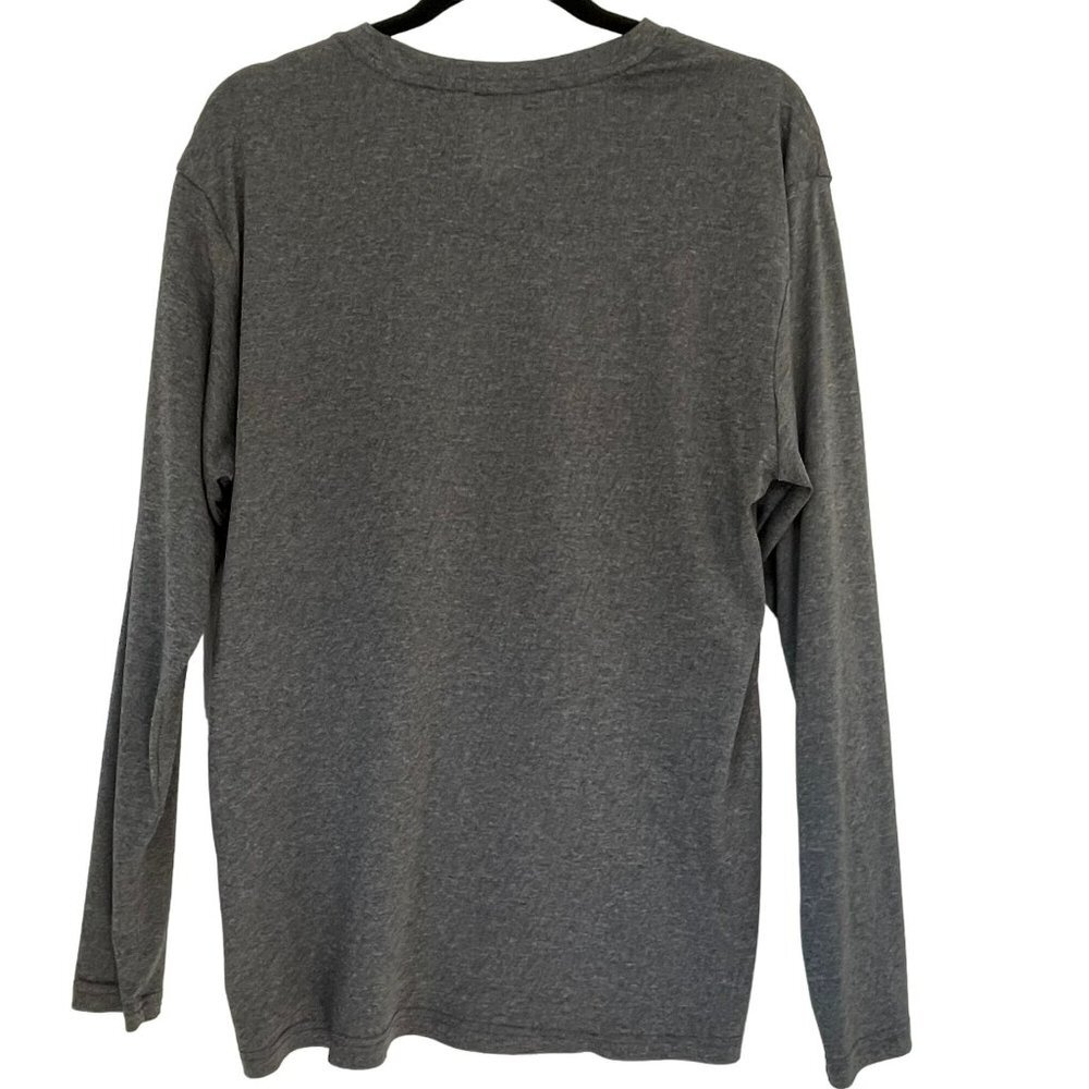 Remedy Provisions Gray Long Sleeve Fish Decal Men's Shirt Size L - Picture 4 of 7